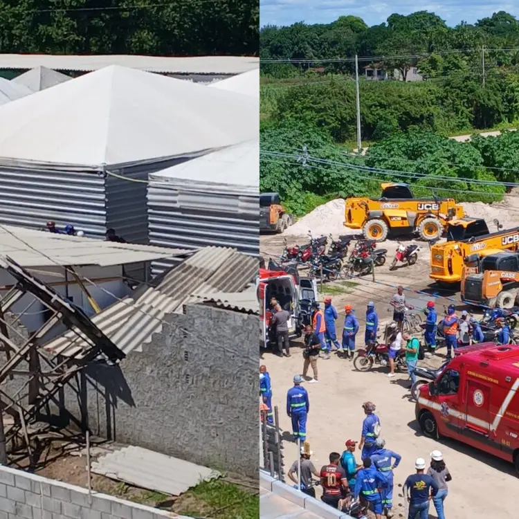 Desabamento de caixa d’água deixa operários feridos em obra na capital