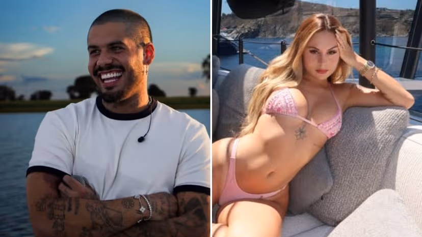 Zé Felipe e Lara Jucah são flagrados aos beijos