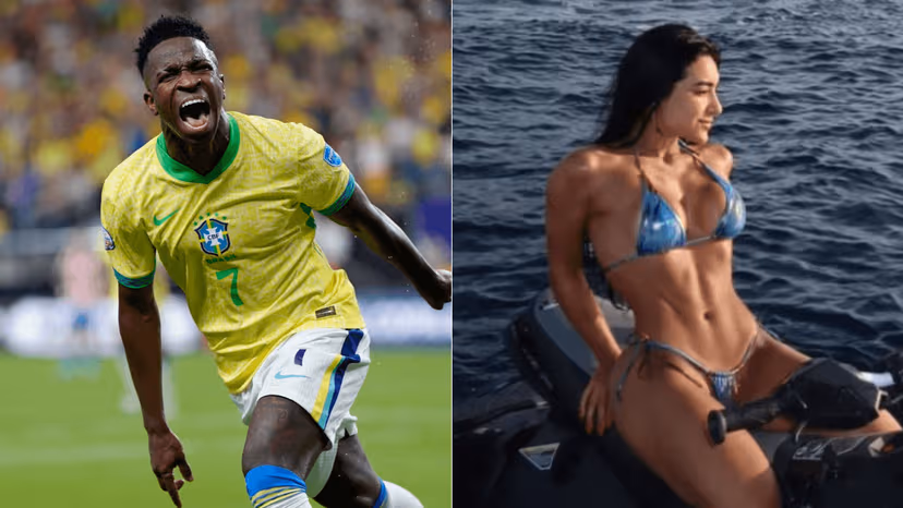Vini Jr. curti fotos de biquíni da melhor amiga de Virginia