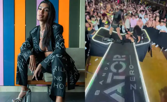 Palco cede em show de Pocah durante festival