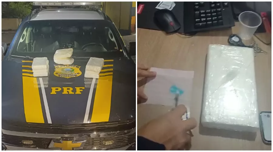 PRF apreende 8 kg de cocaína em ônibus na BR-230