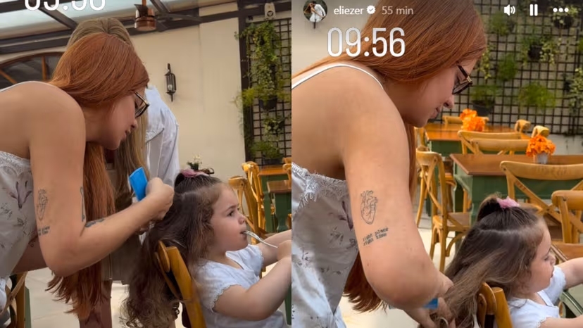 Viih Tube encontra lêndea na cabeça da filha