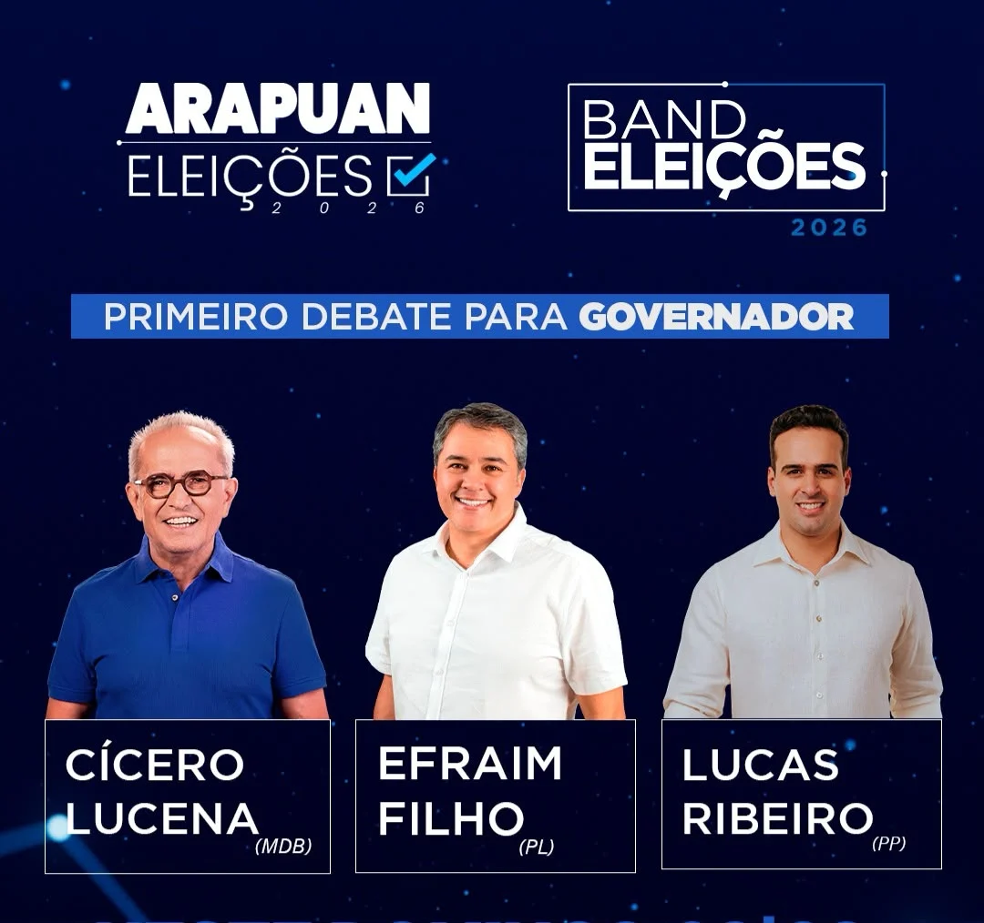TV Arapuan promove debate ao Governo da Paraíba neste domingo