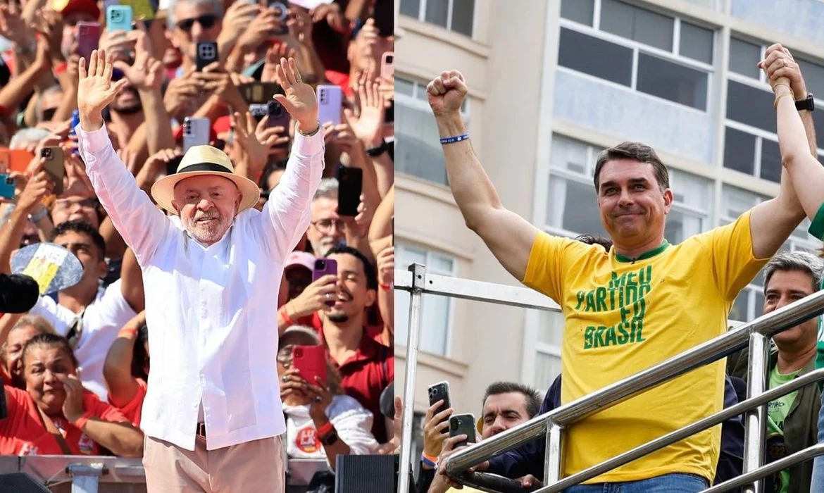 Pesquisa mostra Lula com 41% e Flávio Bolsonaro, 37%