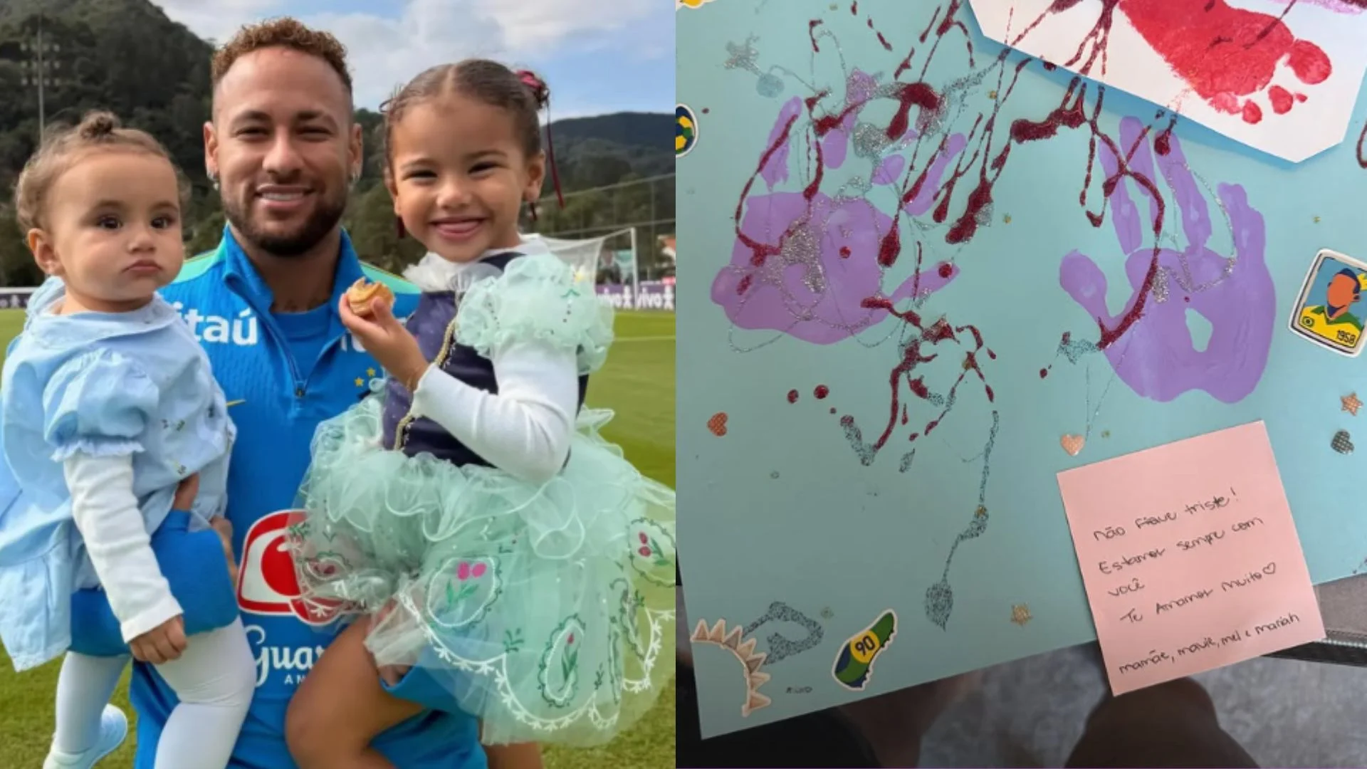 Neymar anuncia de forma discreta nome da filha em post