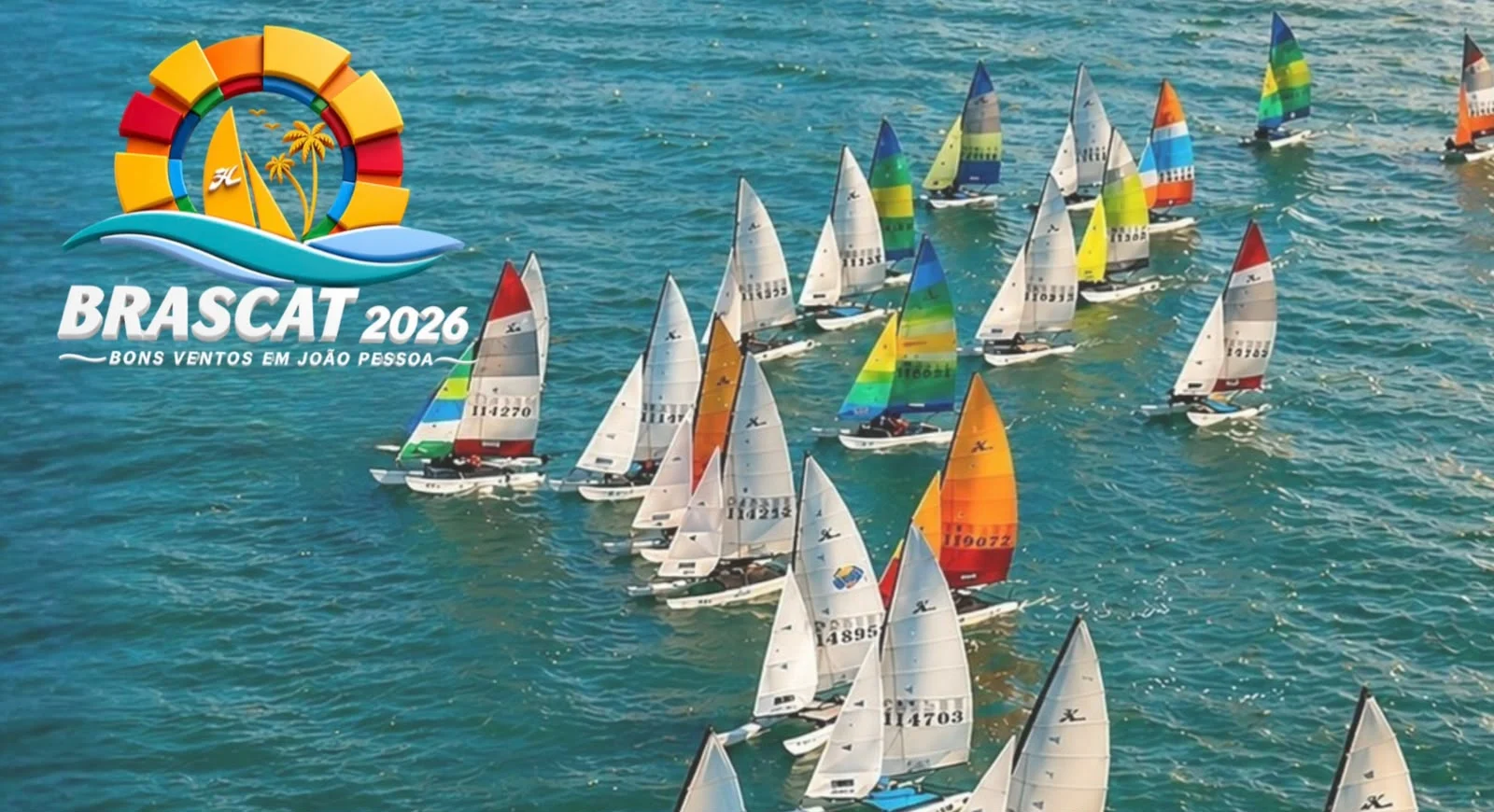 BRASCAT 2026 reúne mais de 100 velejadores na Praia do Cabo Branco