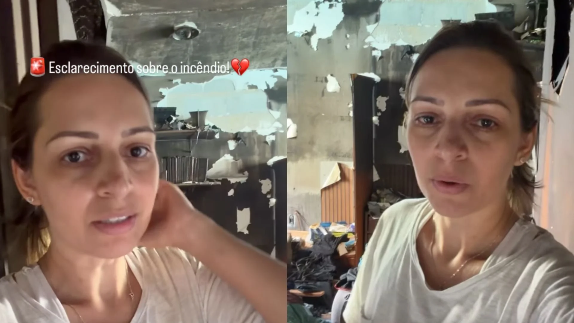 Babá dos filhos de Virginia perde tudo em incêndio