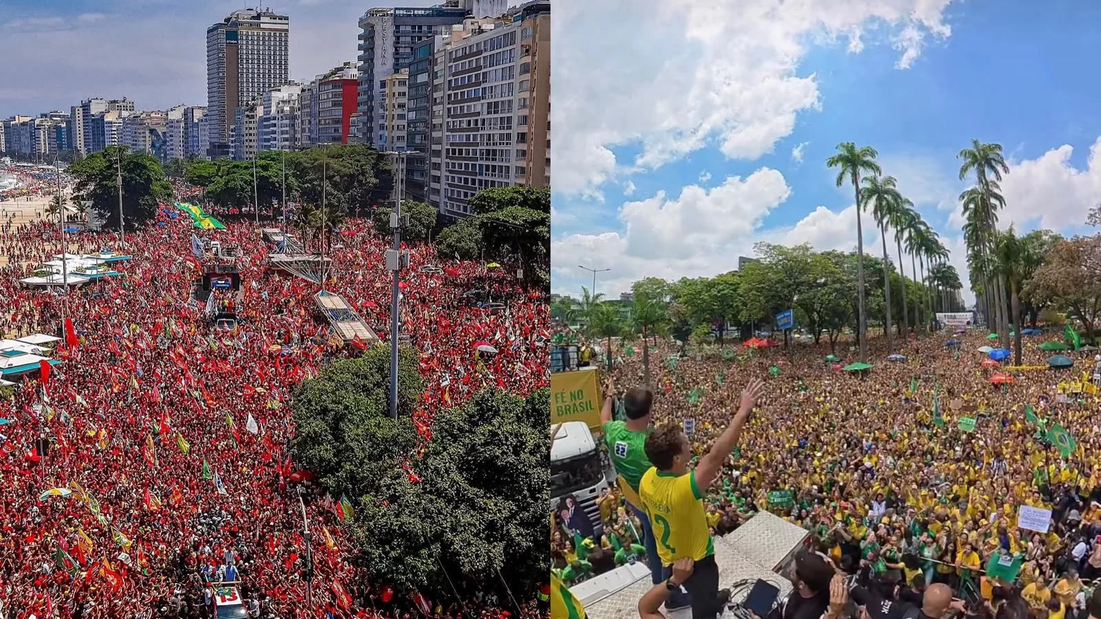 Lula e Flávio Bolsonaro movimentam multidões pelo país na véspera do 2º turno