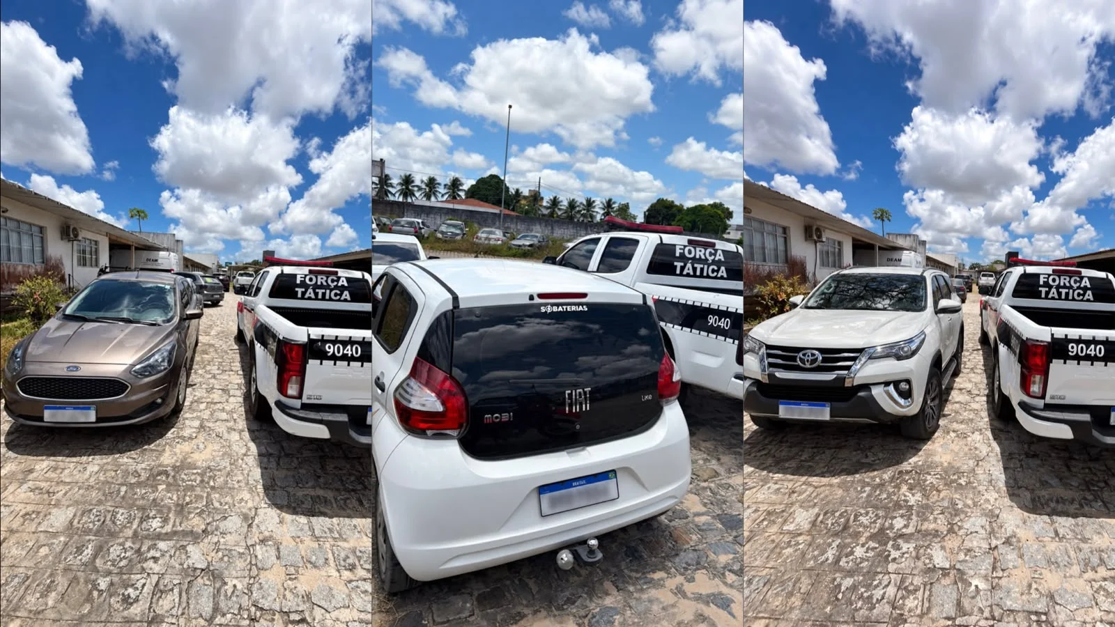 Polícia Militar recupera três veículos roubados na Grande João Pessoa